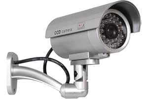 Maclean IR9000 kamera do monitoringu, atrapa, system alarmowy, wodoszczelna lampa LED, kolor srebrny