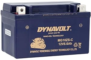 DYNAVOLT - NANO-GEL MG10ZS-C Motorradbatterie 12V 8,6Ah 255A. Ersetzt YTZ10S. Maße: 150x86x94mm. Wartungsfreie Motorradbatterien mit Nano-Gel-Technologie. Ideal für Rennmotorräder