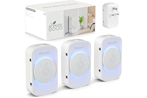 Dayear 3 Pcs Air Purifier for Bedroom Home, Plug-in Negative Ion Air Purifier, Portable Quiet Ioniser for Smokers, 3 Led Light Modes, Reduces Odours from Pets/Kitchen/Toilet/Dust/Office/Living Room