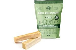 MAIKAI® Kość do żucia dla psów – ser – twardy ser z mleka jaka – trwała pałeczka do żucia – przysmaki dla psów – artykuł do pielęgnacji zębów (XL (2 sztuki)