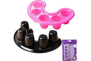 GENERIC Nail Soaking Bowl – 2 Pack Hand Soak Off Bowls with Finger Sections, Ideal for Gel Polish Removal, Nail Treatments, Acetone Soak, DIY Manicure Kits & Professional Nail Tool Kits