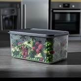 Deconox No Frost Silicone Soft Closed Storage Container Freezer and Freezer Storage Container 3150 ml, No Frost Storage Container with Lid