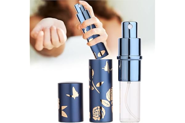 Bouteille Vaporisateur de Parfum de Voyage, 10ml Mini Atomiseur Réutilisable Parfum de Sac Vide Rechargeable Voyage Bouteille Vaporisateur de Poche Portable(Bleu)