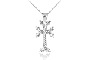Joyara Pendentif 925 en Argent 925/1000 - Pendentif Croix arménienne