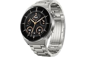 HUAWEI Watch GT 3 Pro 46 mm, boîtier Titane, Verre Saphir, Mode fumée, Longue durée Vie, Charge sans Fil, fréquence Cardiaque Surveillance SpO2, appels Bluethooth, Bracelet Titane Acier Inoxydable