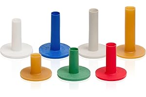 MissZM Mejora tu juego de golf Tees de goma de 5 colores y altura, perfecto para práctica en interiores y exteriores y entrenamiento de swing (7 piezas)