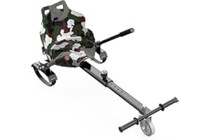 ECORUSH Hoverboard mit Sitz, Hoverboard Sitz passend für Aller 6.5"-10" Zwei Runden Self Balancing Scooter,Verstellbarer Karting-Halterung, für Erwachsene und Kinder (Militärgrün)