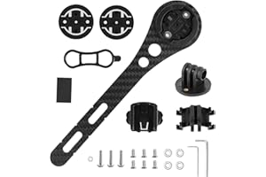 HAPPOW Fahrrad Halterung for Garmin Fahrradcomputer/Sportkamera/Fahrradlicht, Fahrrad Lenker Geräte Halter, Kohlefaser Integrierter Halterung, Kompatibel mit Garmin/Cateye/Wahoo und Bryton