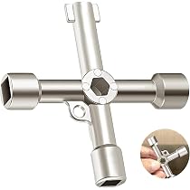 3-teiliger Universal-Kreuzschlüssel – Mini-Schlüssel Für Schaltschrank, Wasserzähler & Mehr