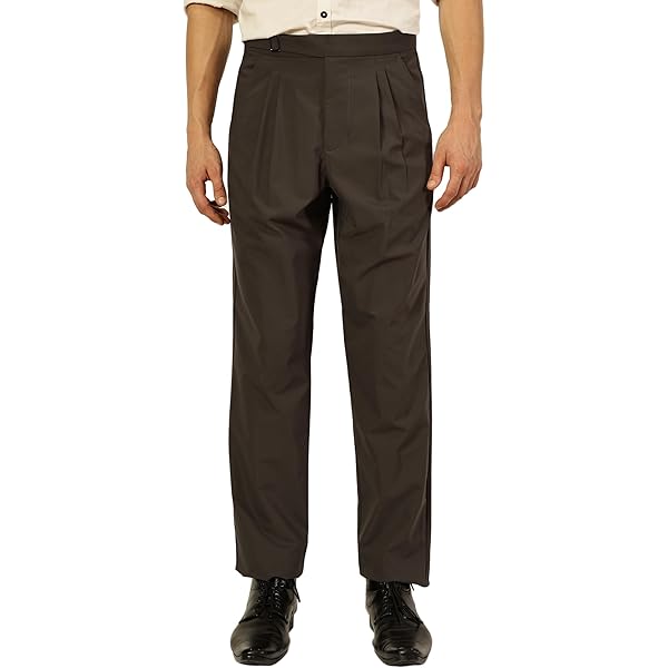 Buy MALENO Tapered Stretchable Poly Lycra Double Pleated