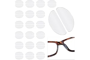 SANGFUN Lot de 20 paires de plaquettes de lunettes de nez adhésives pour lunettes antidérapantes, plaquettes de nez en silicone, plaquettes de lunettes transparentes, antidérapantes, lunettes de soleil