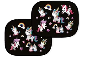 UEOTO Car Sun Shade 2 Pack - Car Window Shades for Kids Baby Pet UV Rays/Sunlight Protection, Car Sunshades Shield Visor for Children with PVC Adsorption Electrostatic for Car Side Windscreen Window