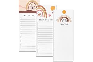 GOTDYBST 3 Stück To Do Listen Block, To Do Planer, 150 Blatt Tränenpapier, Magnetisch Notizblock, Büro Zubehör Einfache Pläne Für Den Alltag Oder Das Büro