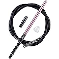 Kitosun D-Hose Hookah Hose Set – Premium Shisha Accessories 1.1ft Long Detachable Aluminum Mouthpiece Handle | 5ft Silicone Pipe | Hookah Adapter | Anti-Kinking Spring | Silicon Grommet (Barbie Pink)
