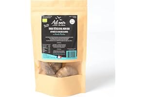 AIL NOIR DES CLAIRES Sachet de 3 Têtes d'Ail Noir Fermenté BIO - Fabriqué en France - Qualité 100% Naturel et Sans conservateur - Idéal en cuisine et snack - Antioxydant puissant - Source de Vitamines et Oligo-Éléments