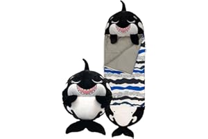 Happy Nappers Kids Sleeping Bag - Plush Toy, Comfy Sleeping Bag & Fluffy Pillow All in One