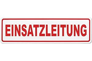 ‎LOHOFOL Magnetschild EINSATZLEITUNG | Schild magnetisch | mehrere Größen (45 x 13 cm)