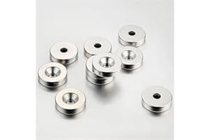 calamite potenti LDUDU neodimio extra forte con foro, 10x3mm N42 svasatura diametro 3mm piccolo forte magneti per lavagna magnetica frigorifero magnet board ufficio cucina magazzino (10 pezzi)