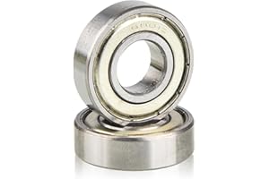 XUDUVAY 4 Stück 6001 ZZ Kugellager – 12 x28 x8mm Doppelt Geschirmte Rillenkugellager aus Chromstahl – Für Skateboards, Inline Skates, Roller & Industriemaschinen (6001ZZ - Size 12 x28 x8 mm)