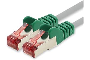 freiwerk Cable de red Cat.6 0,25m Cruzado - 1 x Cable Ethernet Lankabel Cat6 Lan Cable de red Sftp Pimf Patch Cable 1000 Mbit s compatible con Cat5 Cat5e Cat6a Cat7 Cat8