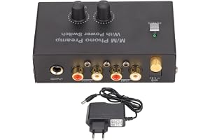 Ejoyous Phono Preamplifier Phono Preamp RIAA -förstärkare för Skivspelare med DC 12V -adapter och -ingångsutgång för Mottagarhögtalare