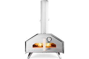 Ooni Pro 16 Four à PIzza Gaz Multi-Combustibles Bois/Charbon Ooni Four a Pizza Exterieur Pizzas cuites en 60 secondes Fours à Pizza
