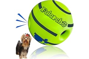 TAUCHGOE 4.72" Balle Chien Balle Jouet Chien, Jouet Chien avec Squeak, Ballon pour Chien à Rayures Jaunes sont pour Les Chiens de Taille Moyenne à Grande pour Jouer et Soulager L'ennui