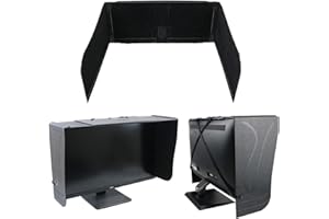Mocoli Display Monitor Hood, 27 Inch Screen Sun Visor 41-71 CM Adjustable Hood Sun Protection Computer Monitor Hood for Monitor Outer Frame Stray Light Protection and Anti Peeping