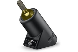 CASO VinoCase Black - Refroidisseur de vin pour une bouteille de vin, champagne, champagne, etc. - Température 5-18 °C - Pour bouteilles jusqu'à 9 cm de diamètre - Refroidisseur de boisson -