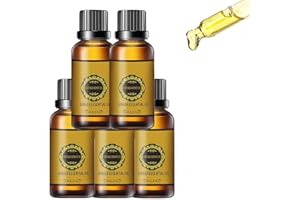 SOVTAY Huile de gingembre pour le drainage du ventre, huile de gingembre pour le ventre amincissant, 10 ml d'huile de gingembre pour le drainage naturel, liquide de massage essentiel relaxant (5pcs)