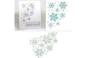 ECMQS Fustella a forma di fiocco di neve per goffratura, stencil per scrapbooking, creazione di biglietti, decorazioni per album, cornici