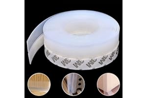 WORDMOUK Tira de sellado de silicona de 10 m Tira de la puerta Cinta de sellado de ventana para sellado de la parte inferior de la ventana para puerta de ducha de vidrio Impermeable, insonorizada, 35 mm