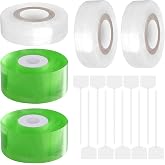 Yurifaz Grafting Tape 5Pcs Stretchable and Transparent Grafting Tape with 10Pcs Ties for Fruit Tree Grafting and Branch Repai