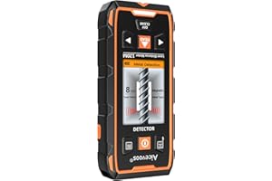 Aicevoos Détecteur Mural, Scanner Mural 2 en 1, Détecteur De boulons et mesure laser de 393 ft avec pour Localiser les Métaux, Chevilles en bois, Câbles électriques CA