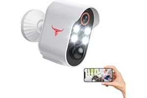 SHARKPOP Security Camera Wi-Fi wireless Cam with AI Human Detection, Two-Way Audio, Colour Night Vision, and Cloud Storage (4-spotlight)