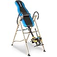 EXERPEUTIC Inversion Table with AIRSOFT NO PINCH Ankle Holders, SURELOCK Safety Ratchet System, and Lumbar Support