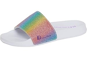 Lora Dora Sandales d'été sirène pour fille - Rose - Rose arc-en-ciel