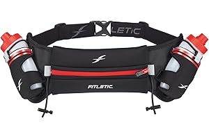 ‎FITLETIC Fitletic® | Hydra 16 | Laufgürtel mit Trinkflaschen | 2X 250ml | Laufgürtel, Trinkgürtel, Lauftasche, Laufgürtel, Hüfttasche zum Joggen, Laufen, Walken, Marathon