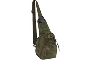 Fadcaer Plecak turystyczny Molle, wodoodporna wielofunkcyjna torba na ramię na klatkę piersiową, lekkie torby crossbody, torba na plecak dla mężczyzn kobiet chodzenie rower jazda kemping sporty na