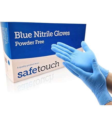 Guanti In Nitrile Unicare Blu - Senza Lattice, Monouso, Taglia M, Confezione Da 100 - Foto 2