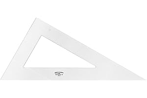 GRAPHOPLEX Equerre 60 Degrés Transparente - 50 cm - 3 Bords Droits - Outil de Précision pour Dessin Technique, Architecture et Mesure - Ecole Fourniture, Charpentier, Menuisier - Incassable