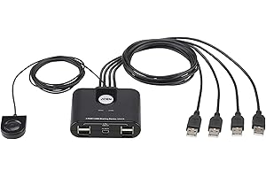 ATEN US424-AT Peripheral Switch (4-Port, USB 2.0), Schwarz
