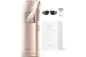 SALLOOT 27J Duale Lichter 100W, Vierfach-Impuls IPL Geräte Haarentfernung Laser für Damen Männer, 2°C Saphir 16,6 cm² Eis-Kühlung, Haarlaser Entferner Dauerhaft mit PHR-Modus für Gesicht, Beine, Intimbereich