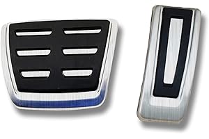 MAIMOCCY No Drill Fuß Gas Bremse pedal Abdeckung Kompatibel Für Golf MK7/MK8 Jetta Polo MK6 Tiguan MK2 T-Cross, A3 Q2 Q3, Octavia Kodiaq Superb Innenraum Teile Matte