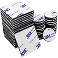 Aurorali Double Sided Sticky Pads Black, 50 Pcs Adhesive Foam Pads Mounting Pads, Squares and Round