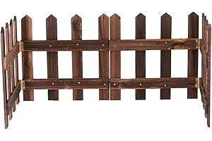 DOITOOL Valla para árbol de Navidad de madera – Valla decorativa marrón oscuro para decorar la base del árbol de Navidad, 29,20 x 29,20 cm, ambiente festivo