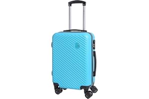 CABIN GO CABIN 5508 Valigia Trolley ABS, bagaglio a mano 55x37x20, Valigia rigida, guscio duro e antigraffio con 8 ruote.