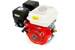 JINTAIHUA Moteur à essence 7,5 CV 4 temps 210 cm³ Moteur de karting monocylindre OHV Moteur industriel (blanc)