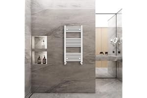 Warmehaus Radiatore scaletta scaletta per scaldasalviette, 1000 x 500 mm, per riscaldamento centralizzato, per bagno e cucina