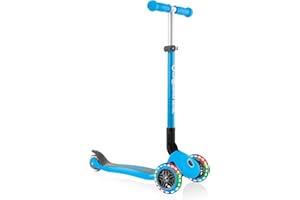 Globber - PRIMO FOLDABLE LIGHTS - Trottinette pliable, lumineuse à 3 roues pour les enfants âgés de 3 à 6 ans +